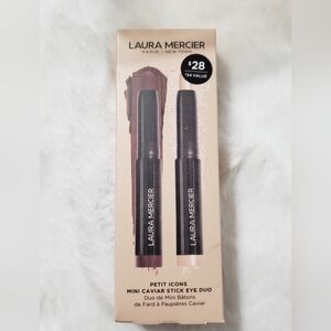 Laura Mercier Mini Caviar Stick Eye Duo - Dark Cacao Matte & Rosegold Shimmer
